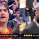 Image for article titled Raving Cavs Fan Yells At Amused DeMarcus Cousins Because He "Destroyed The League"